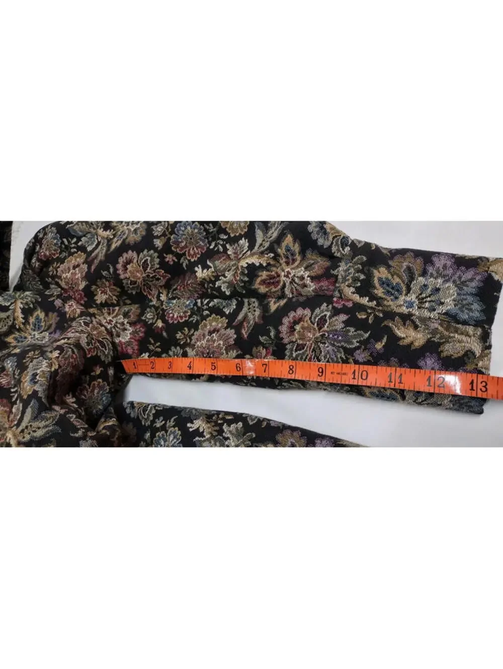 Vintage Tapestry Boho Coat Wide Collar Victorian Chic Lavender Burgundy S/ Med - Picture 12 of 16